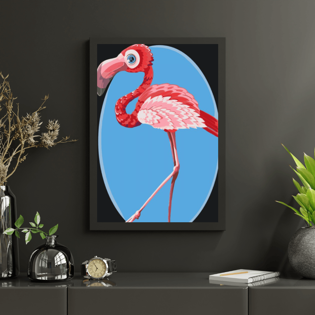 Diamond Painting – Ein Flamingo mit seinen Sachen – SEOS®