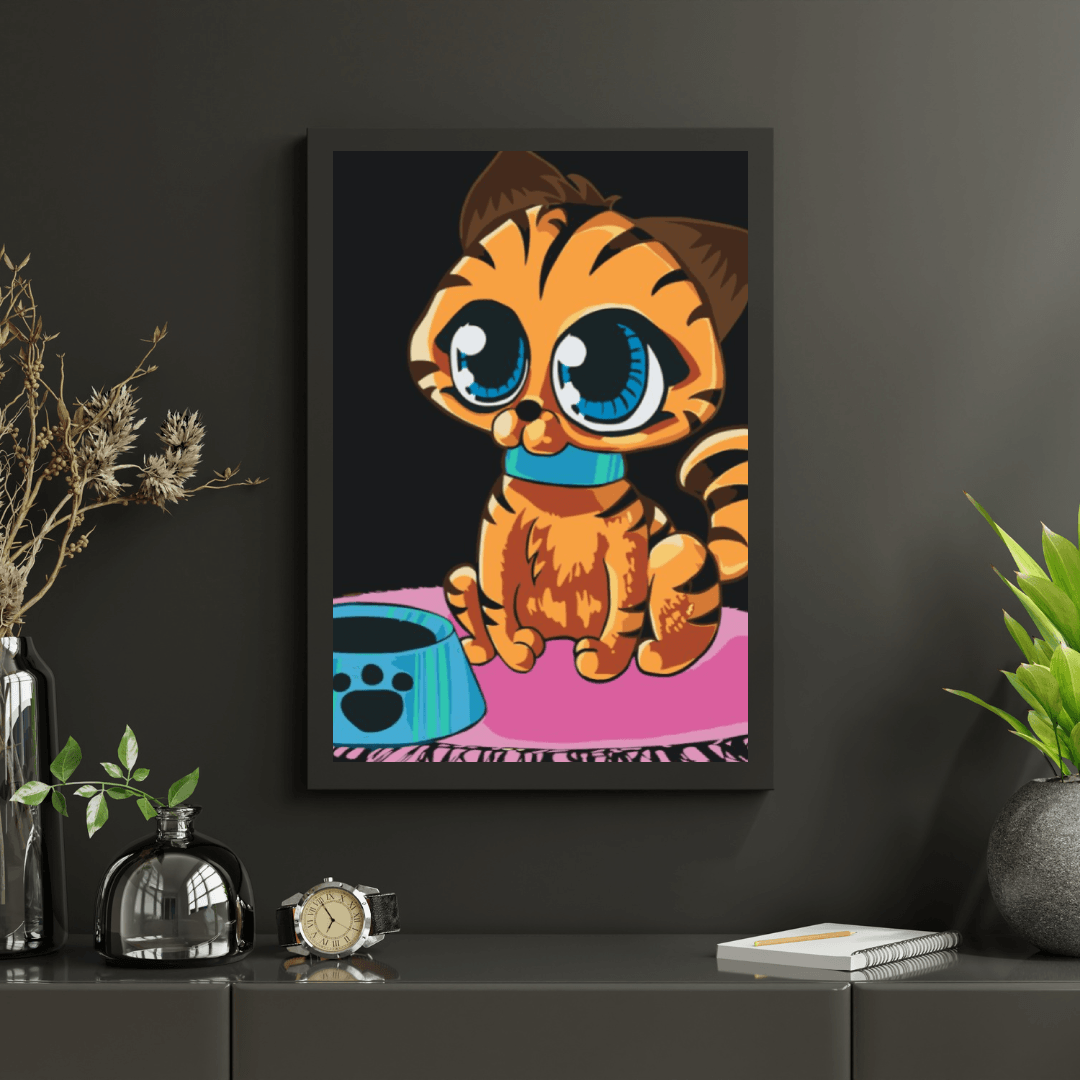 Diamond Painting – Eine Katze mit großen Augen – SEOS®