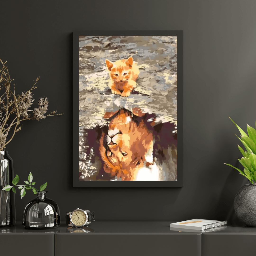 Diamantmalerei – Ein Kätzchen oder ein Löwe – SEOS®