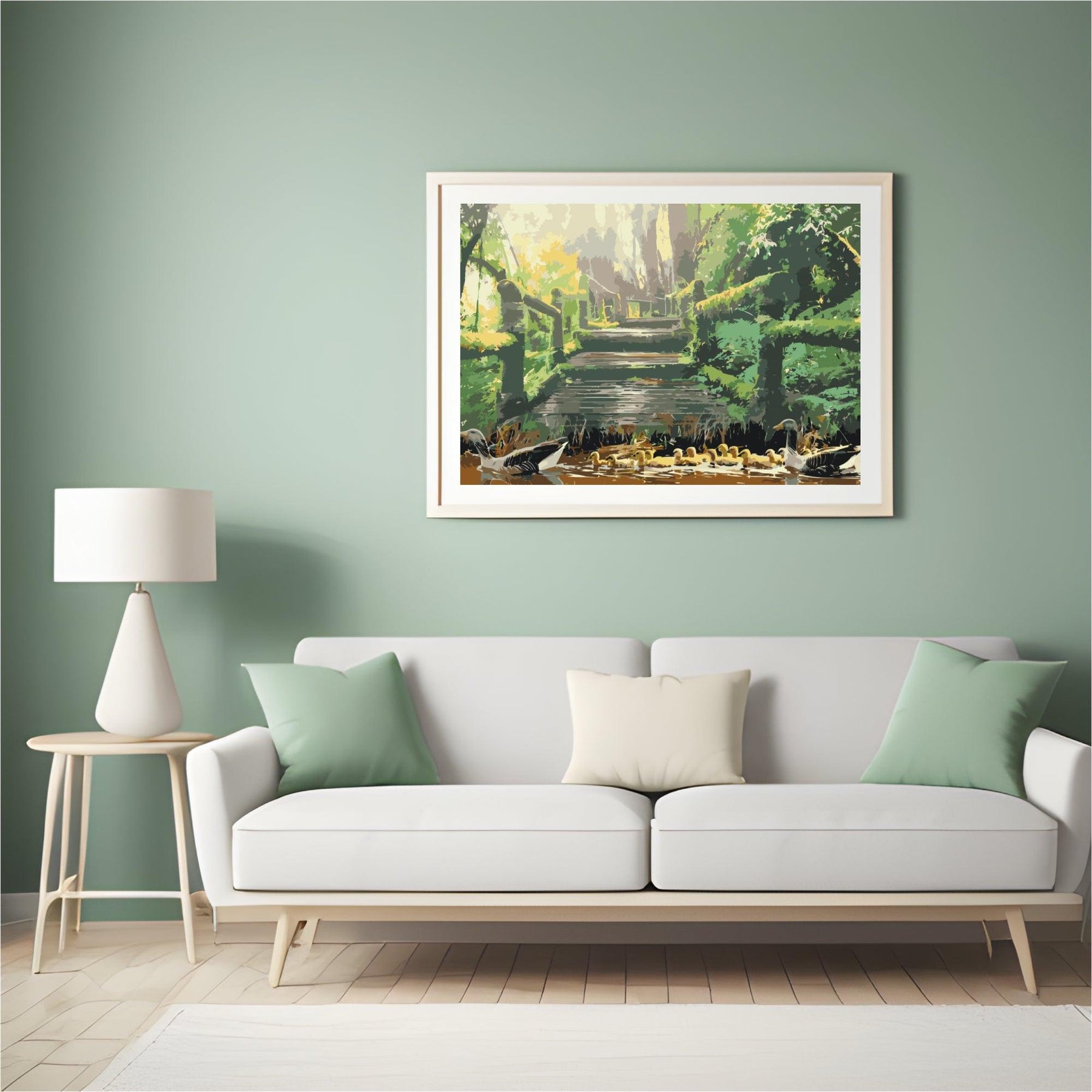 Diamond Painting - Entenfamilie im Park - SEOS®