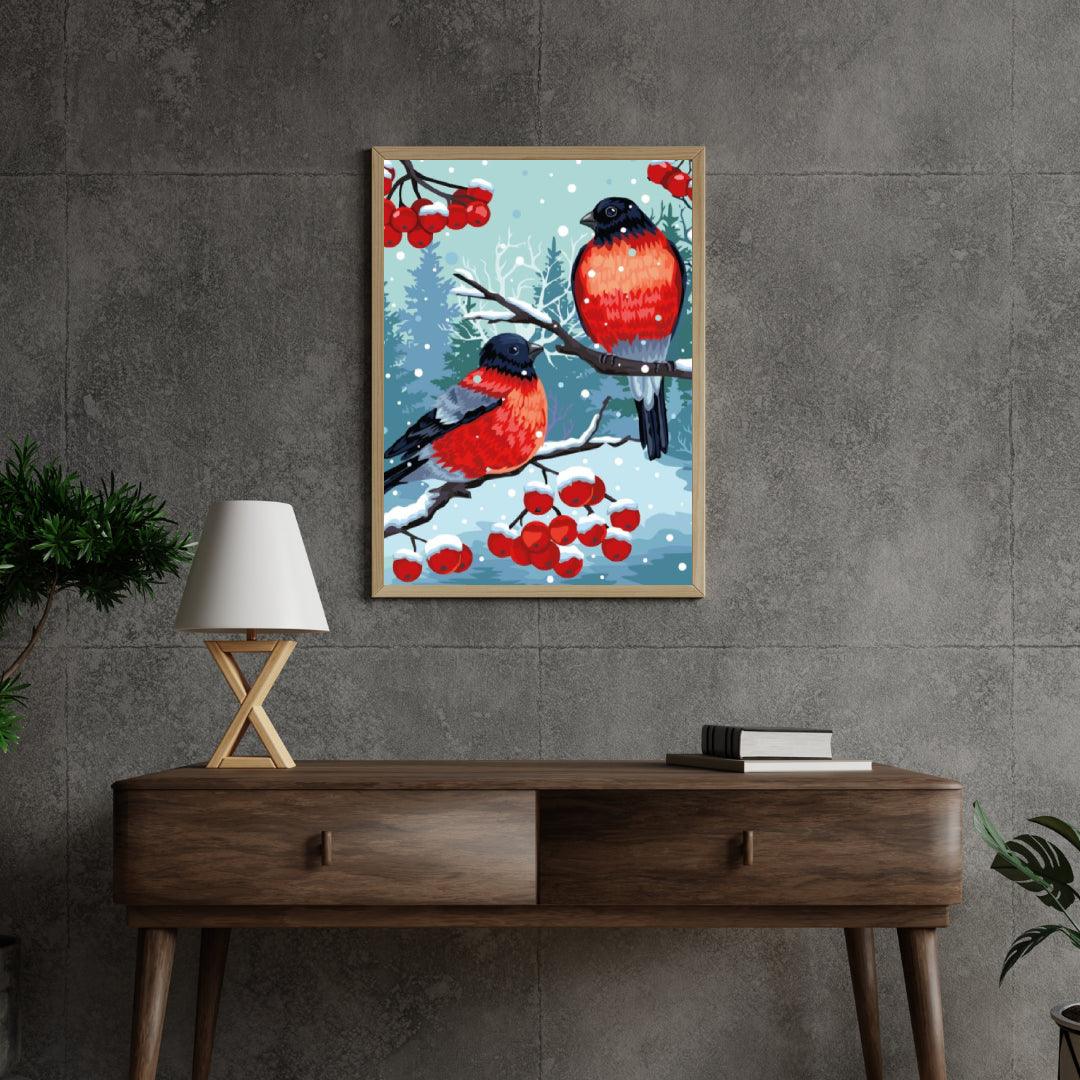 Diamantmalerei - Stieglitzvogel Weiß - SEOS®