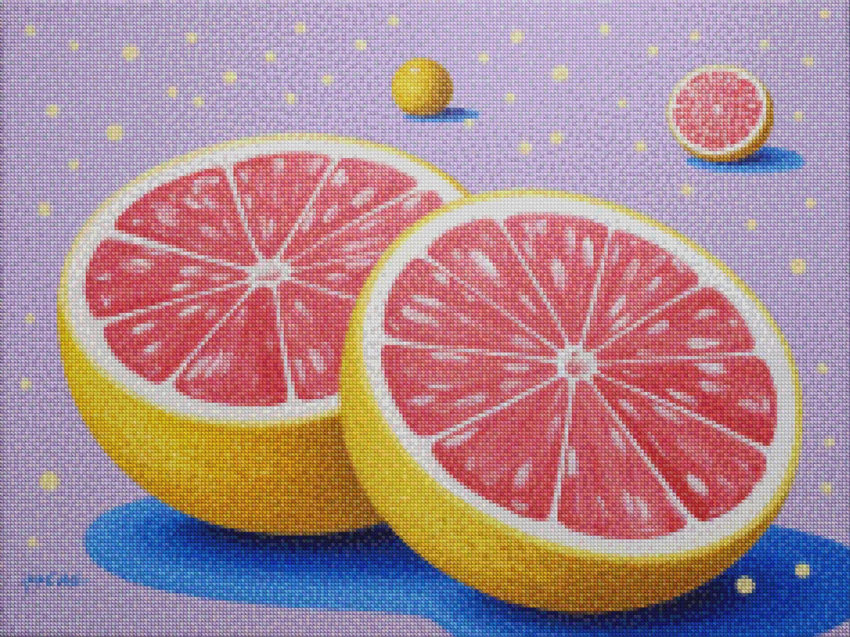 Diamantmalerei – Grapefruit-Tagtraum