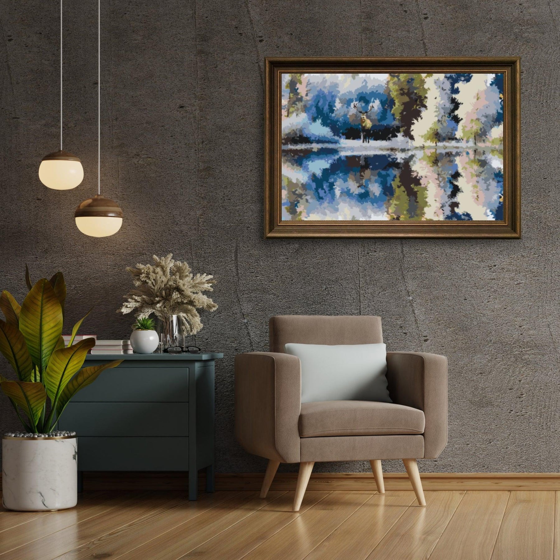 Diamantmalerei - Hirsch im Wald - SEOS®