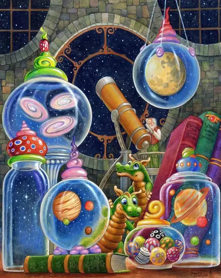 Diamantmalerei – Das Universum im Glas