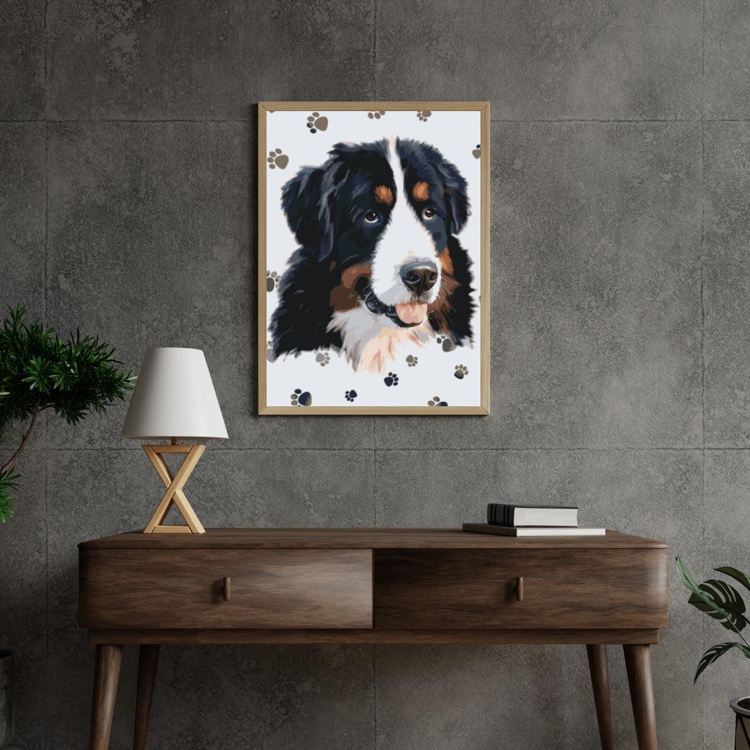 Diamond Painting - Hund mit runden Pfoten - SEOS®