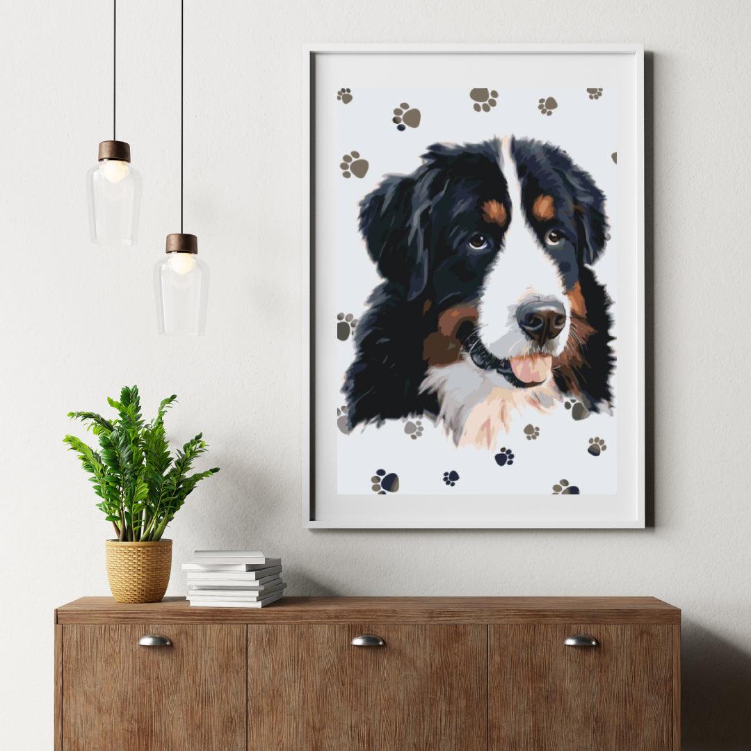 Diamond Painting - Hund mit runden Pfoten - SEOS®