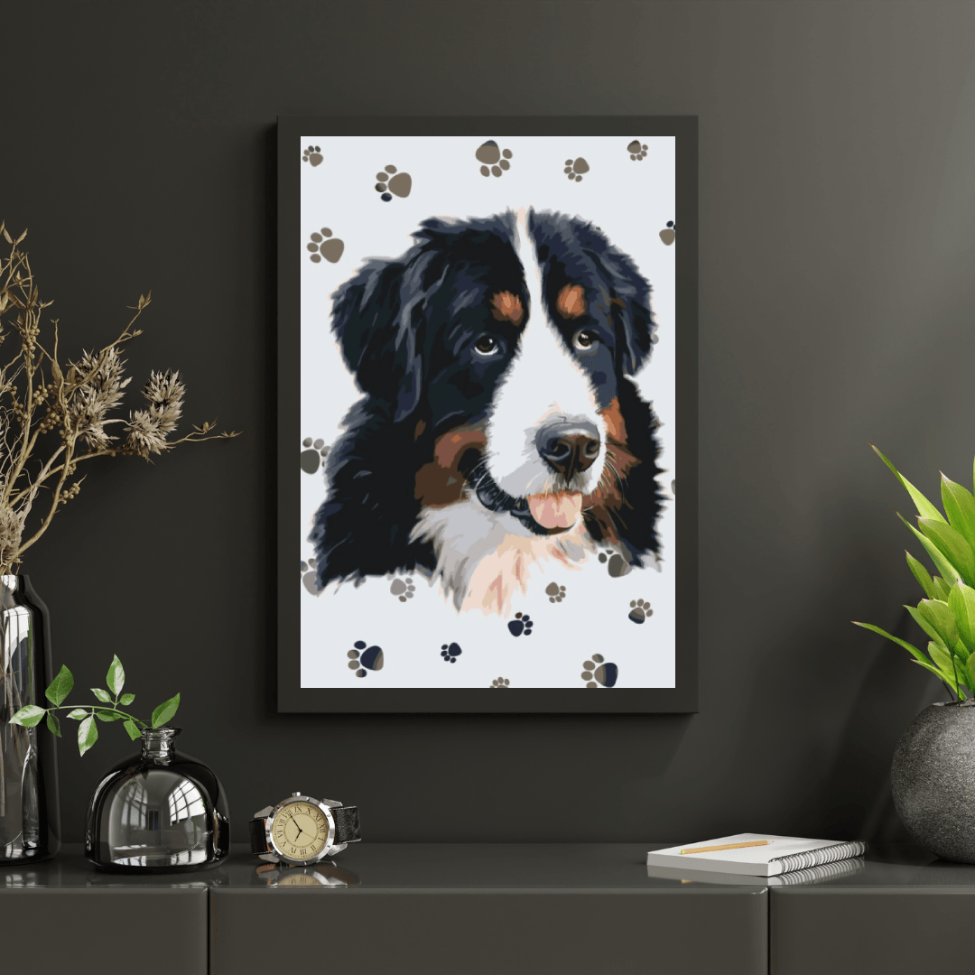 Diamond Painting - Hund mit runden Pfoten - SEOS®