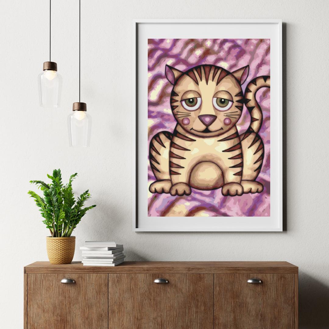 Diamond Painting - Katze mit lila Wangen - SEOS®