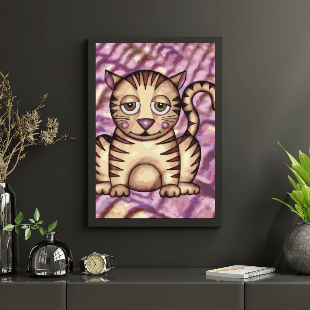Diamond Painting - Katze mit lila Wangen - SEOS®