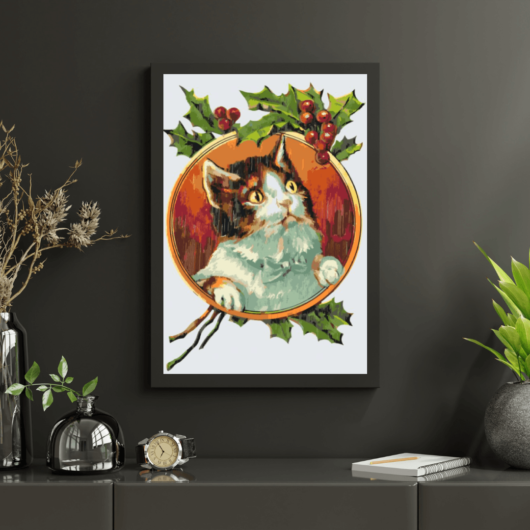 Diamantmalerei – Katze unter der Rebe – SEOS®