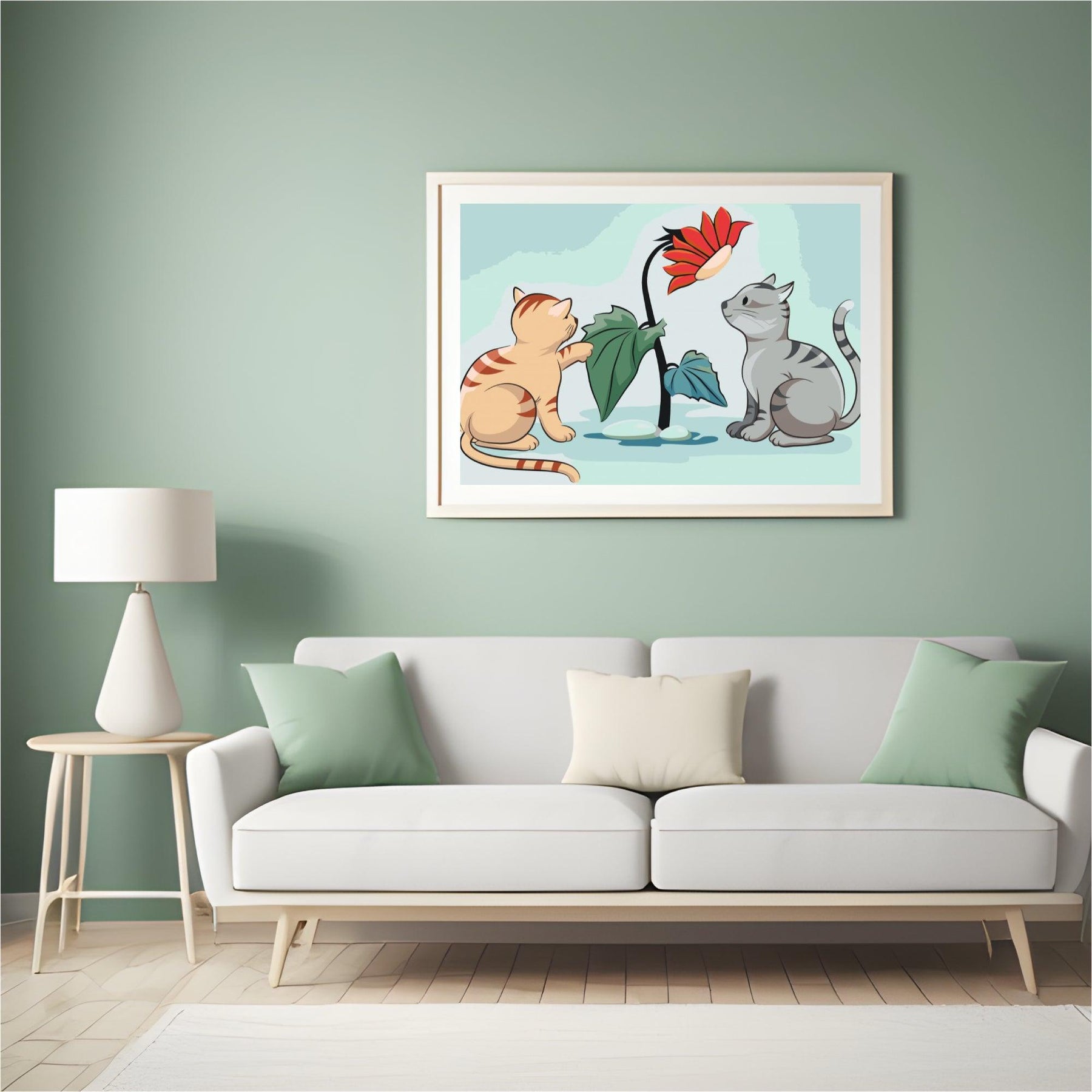 Diamantmalerei – Katzen und Blumen – SEOS®