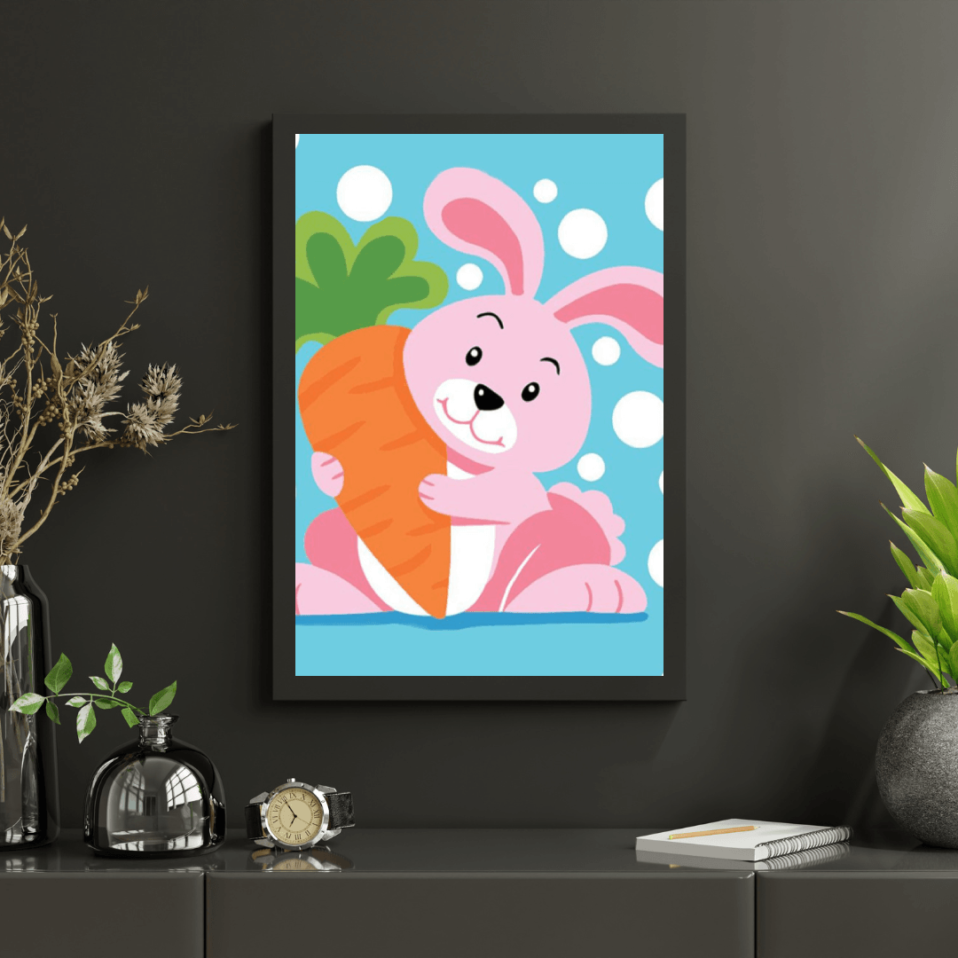 Diamond Painting - Kaninchen mit Karotte - SEOS®