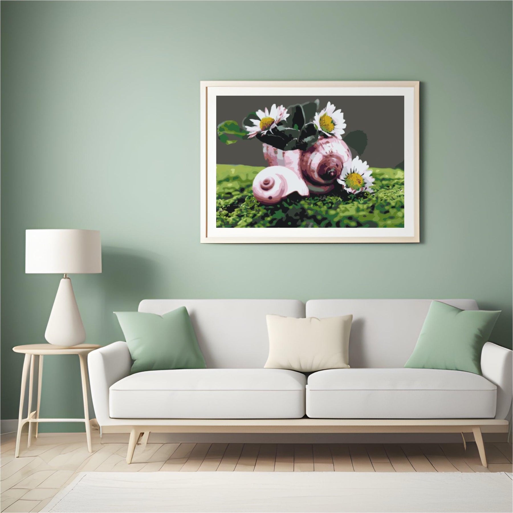 Diamantmalerei - Gänseblümchen in der Muschel - SEOS Shop ®