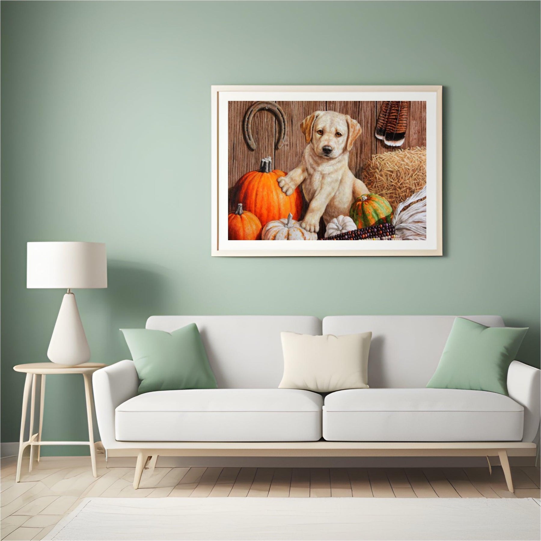 Diamantmalerei - Kürbisernte-Welpe