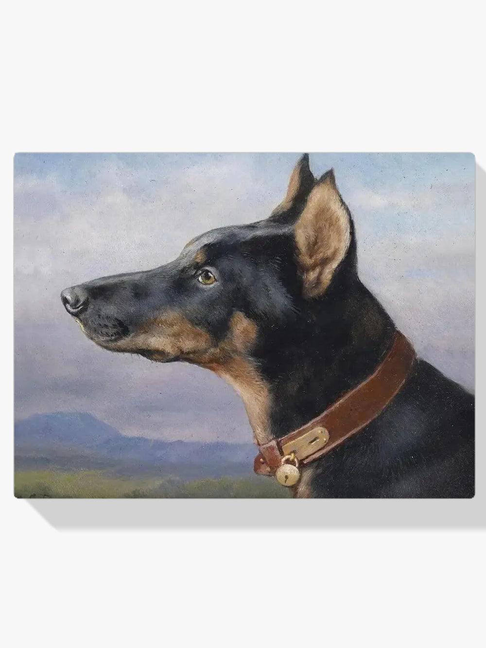 Diamantmalerei - Porträt eines Dobermanns