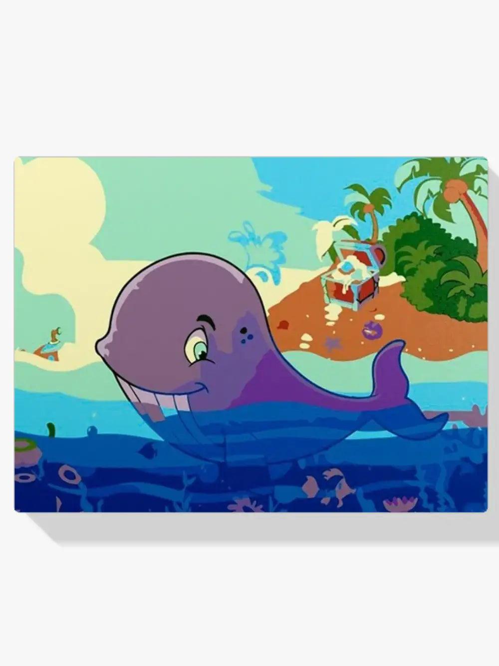 Diamantmalerei - Wal und Schatz