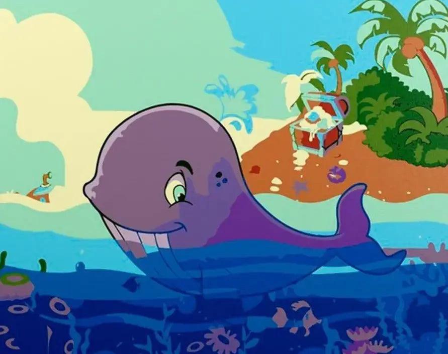 Diamantmalerei - Wal und Schatz