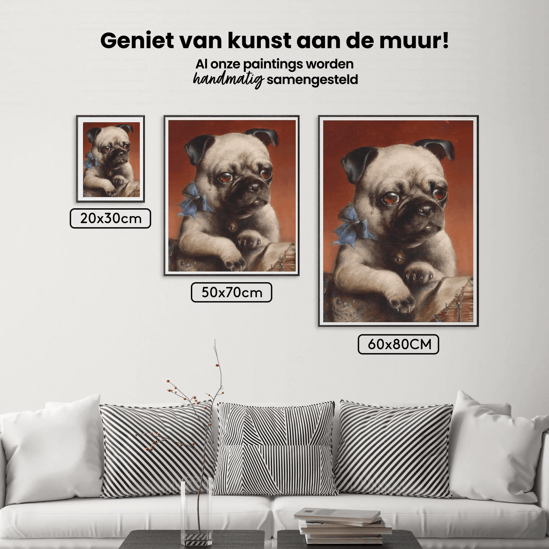 Diamantmalerei - Junger Mops