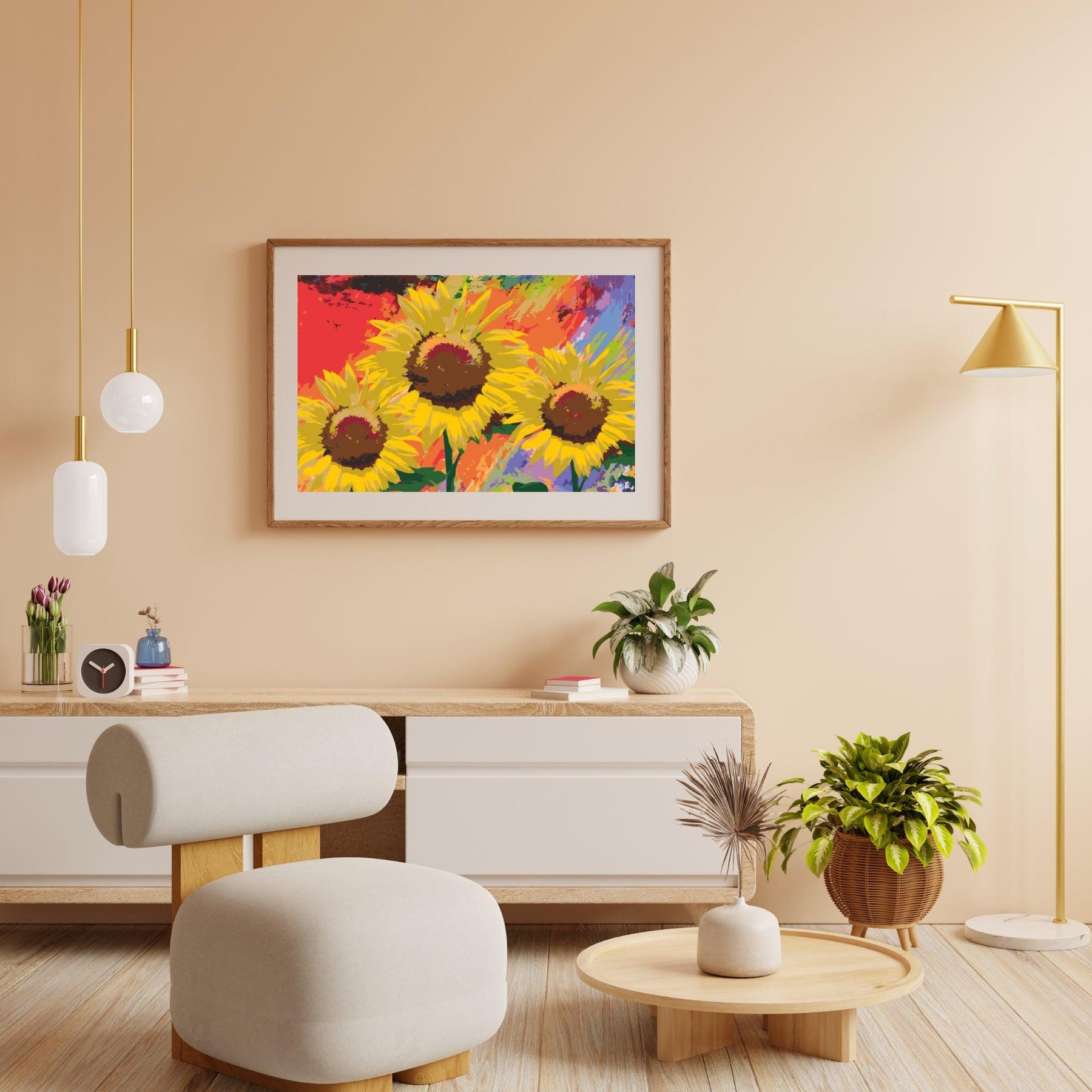Diamantmalerei - Sonnenblumen im Studio - SEOS Shop ®