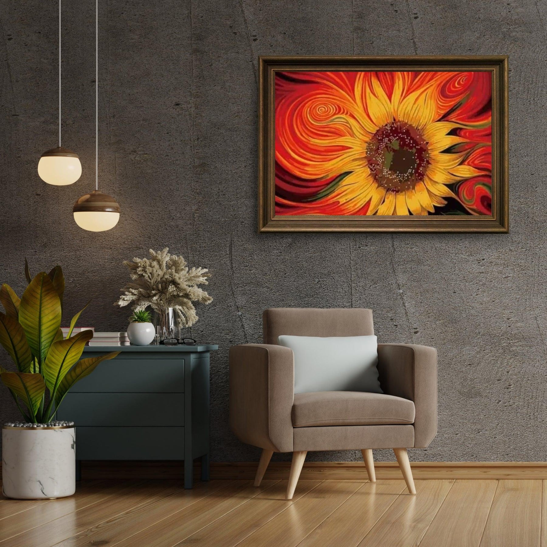 Diamantmalerei Künstlerische Sonnenblume - SEOS Shop ®