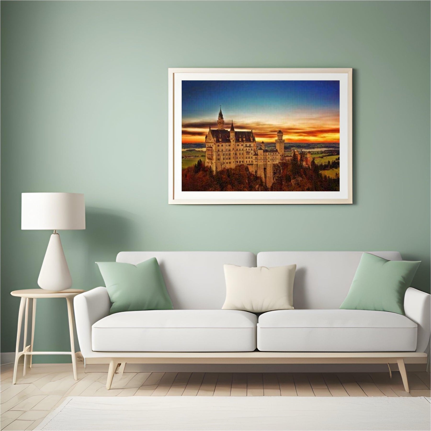 Diamantmalerei Schloss mit Sonnenuntergang – SEOS Shop ®