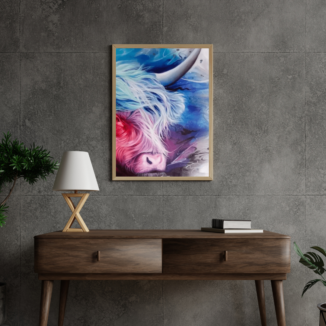 Diamond Painting Bunter schottischer Hochlandrinder - SEOS Shop ®