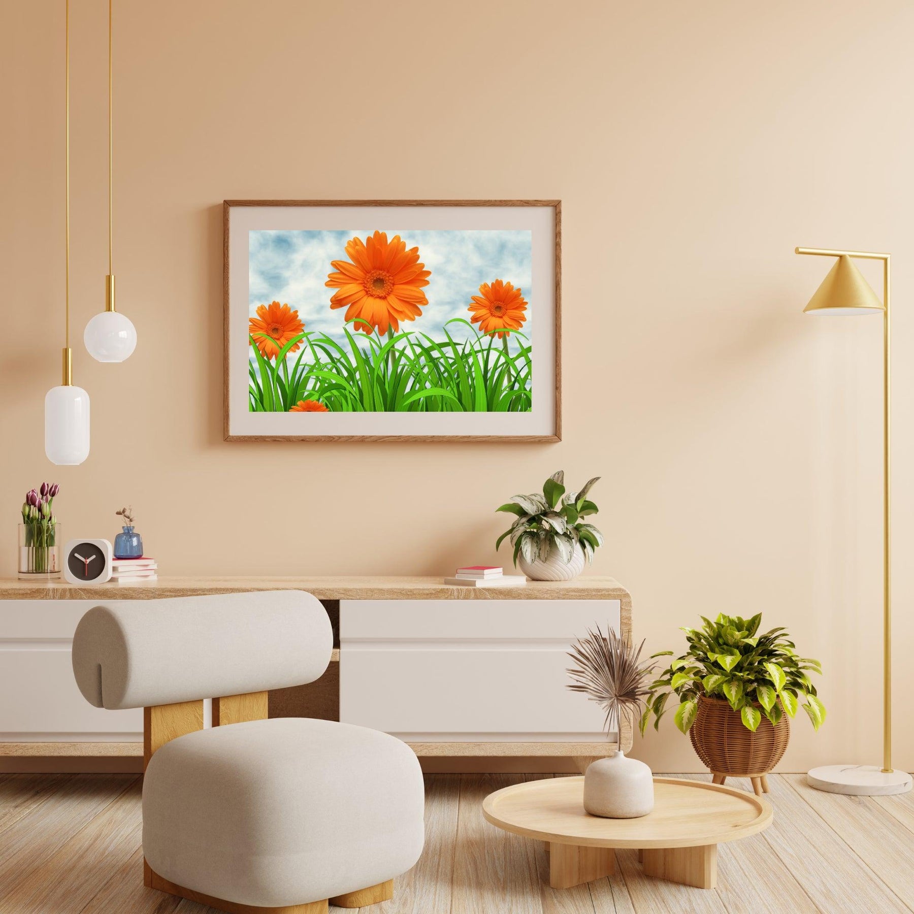 Diamantmalerei Orange Gänseblümchen - SEOS Shop ®