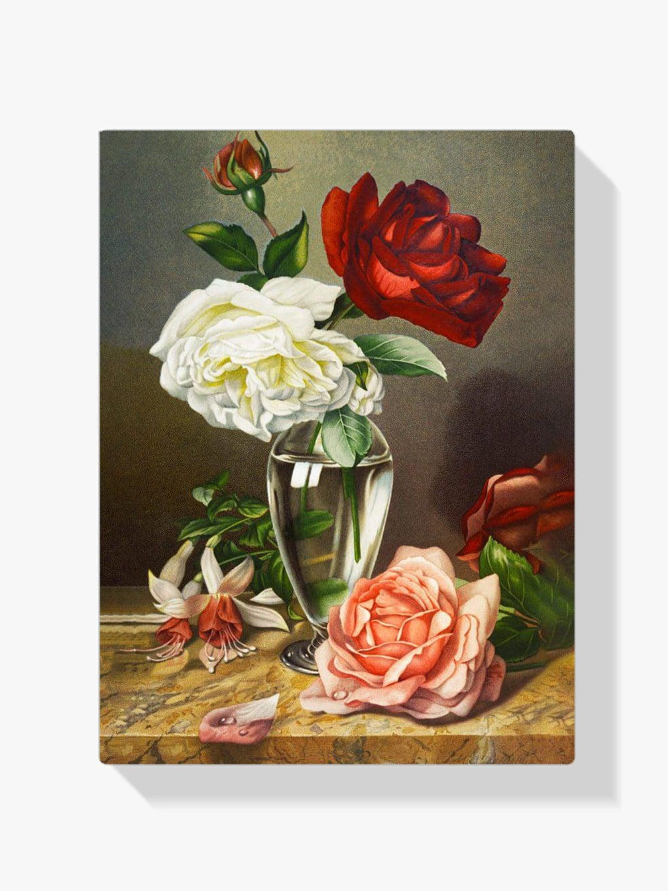 Diamantmalerei Rosen in einer Glasvase - SEOS Shop ®
