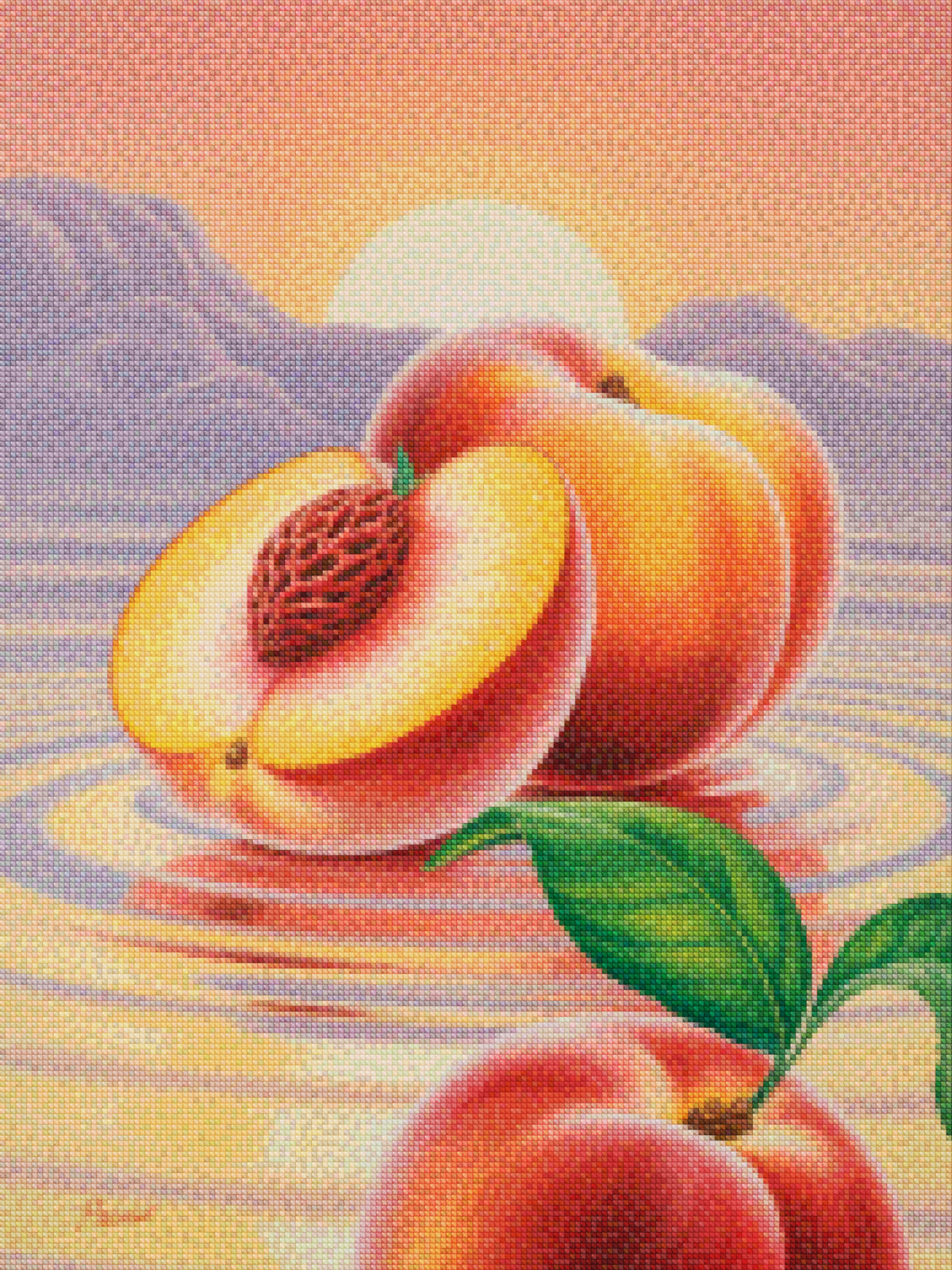 Diamantmalerei - Pfirsich-Fata Morgana