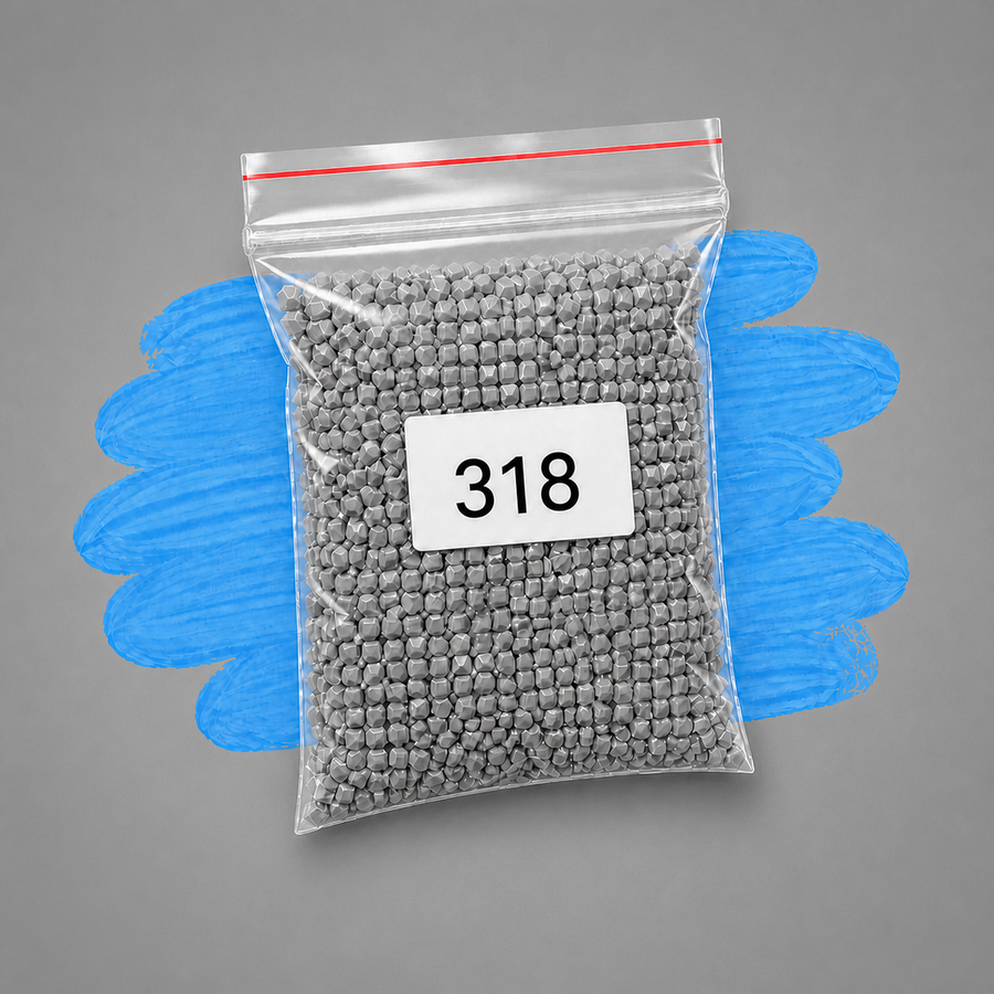 Zakje diamond-paintingsteentjes met kleurcode DMC 318