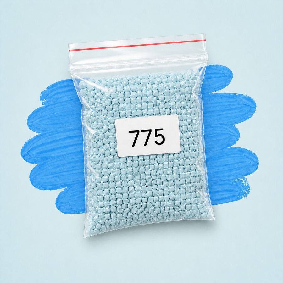 Zakje diamond-paintingsteentjes met kleurcode DMC 775
