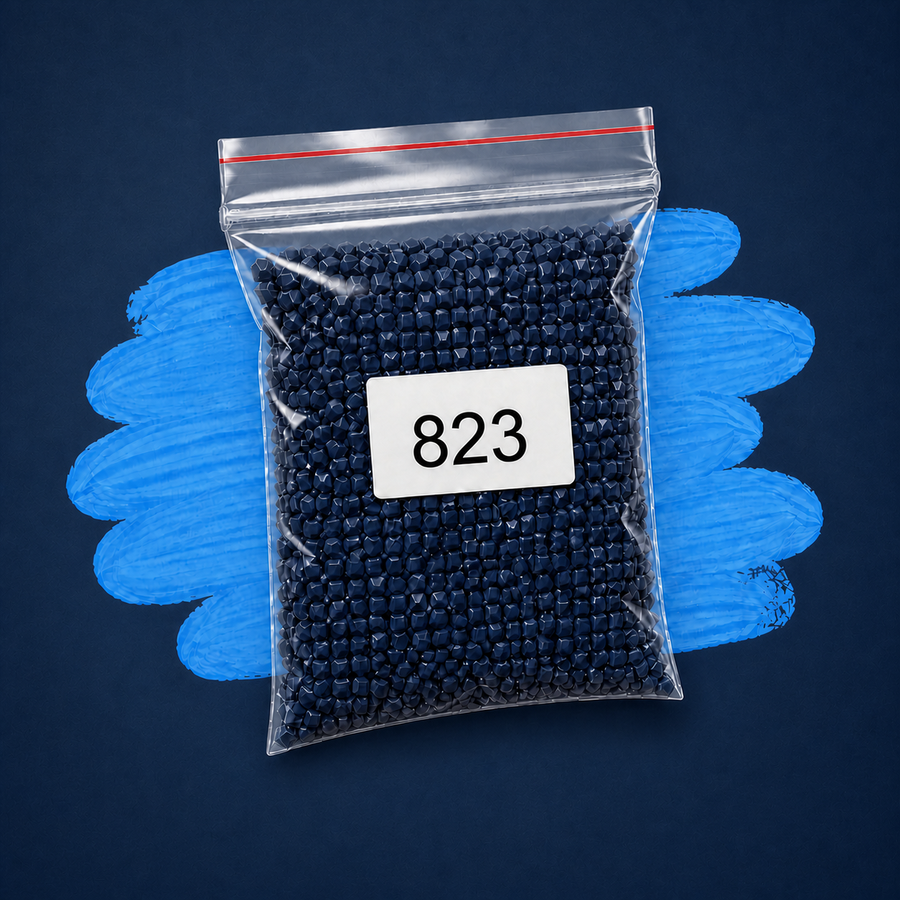 Zakje diamond-paintingsteentjes met kleurcode DMC 823
