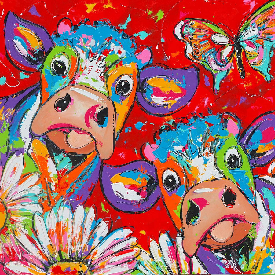 Diamond Painting Koeien Rood – volledig koeienontwerp