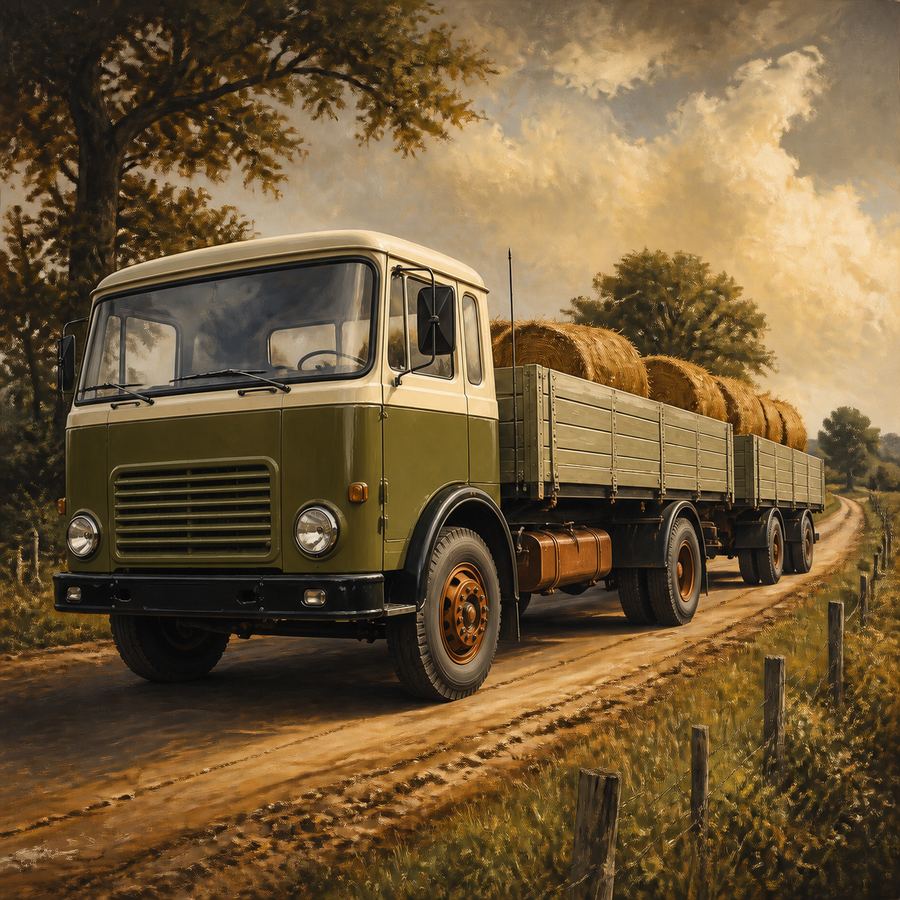 Diamond Painting Klassieke Europese Vrachtwagen – volledig origineel vrachtwagenontwerp