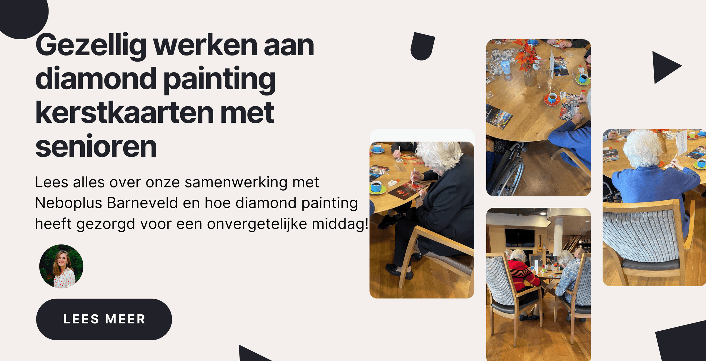 Weihnachtskarten mit Diamond Painting basteln mit den Bewohnern von Neboplus Barneveld
