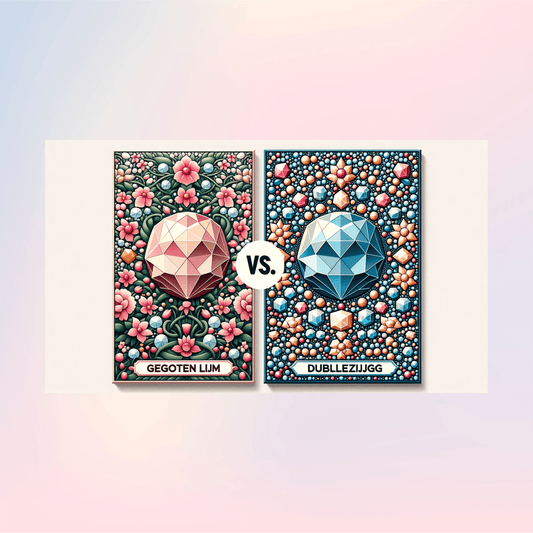 Diamond Painting: Gegoten Lijm vs. Dubbelzijdig Plakband