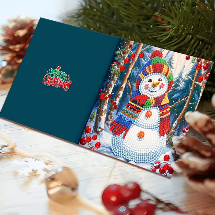 diamond painting 12 kerstkaarten - kerstmagie set – afbeelding 6