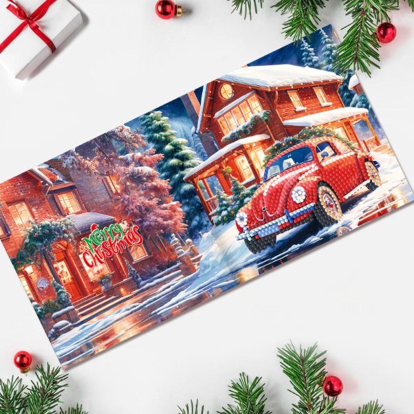 diamond painting 12 kerstkaarten - kerstmagie set – afbeelding 9