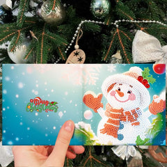 diamond painting 12 kerstkaarten - schattige kerst set – afbeelding 7