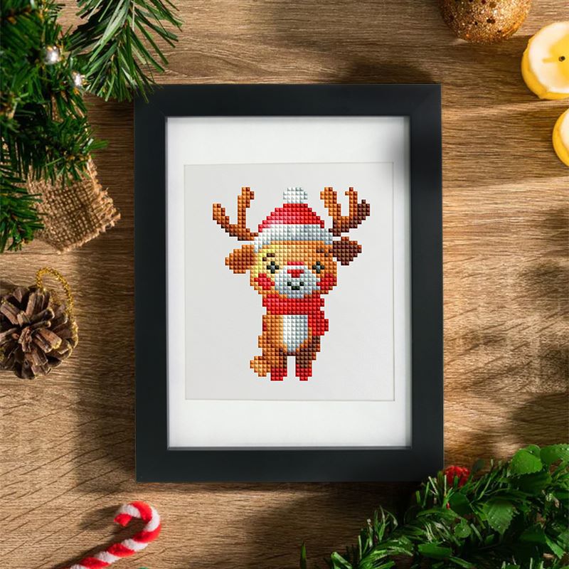 diamond painting - 12 mini diamond paintings - kerst set – afbeelding 10