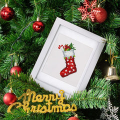 diamond painting - 12 mini diamond paintings - kerst set – afbeelding 11