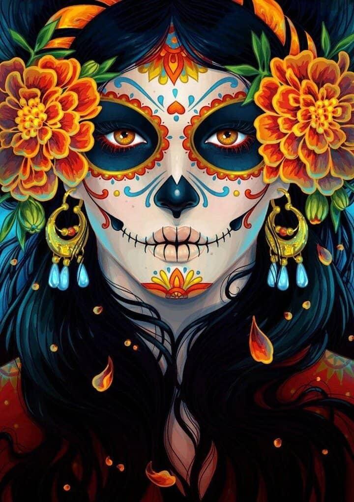 Diamantmalerei Totenkopf Frau - SEOS Shop ®