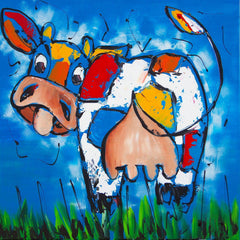 Diamond Painting Blije Koe – volledig ontwerp