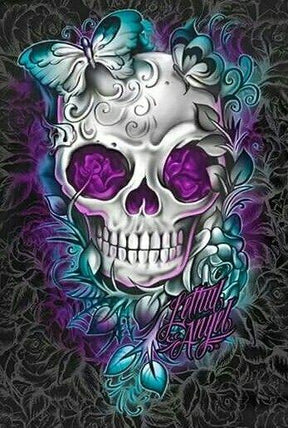 Diamantmalerei Blume Schmetterling Totenkopf - SEOS Shop ®
