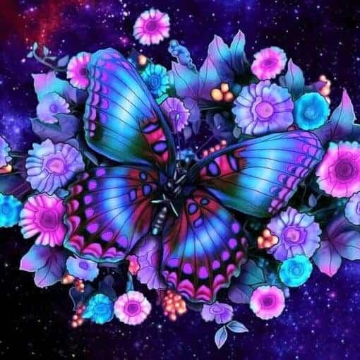 Diamantmalerei Schmetterling mit Blume - SEOS Shop ®
