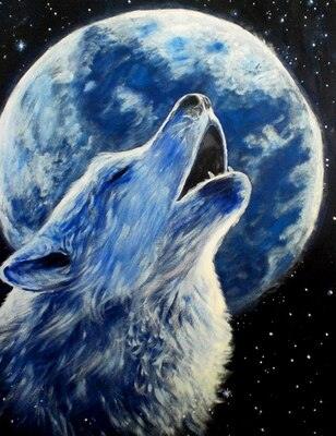 Diamantmalerei Wolf und Mond - SEOS Shop ®