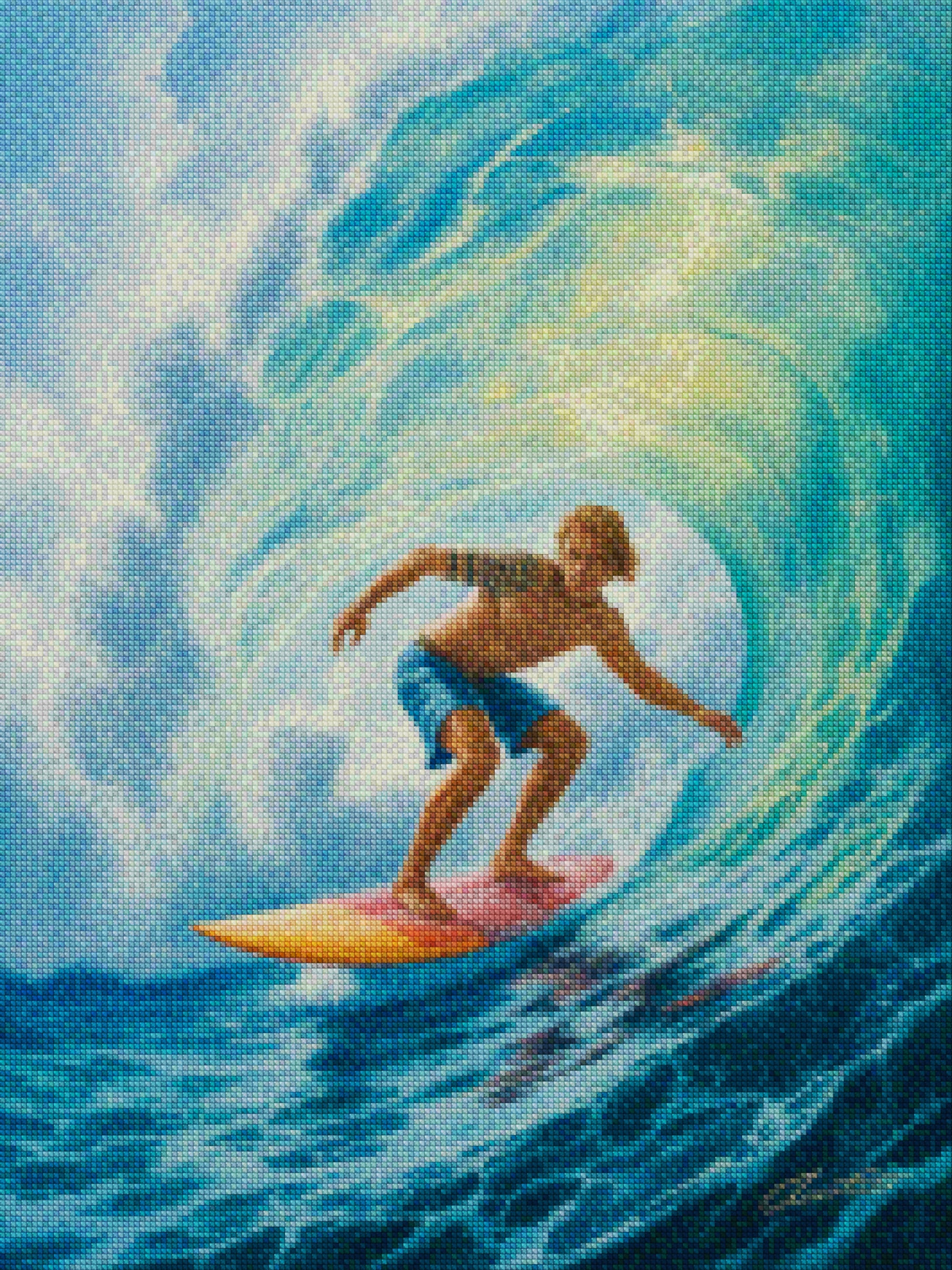 Diamantmalerei – Oberseite der Locke