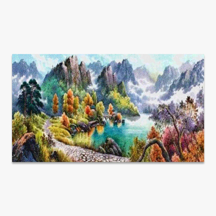 Berge Meer Diamond Painting | Große Format - SEOS SHOP