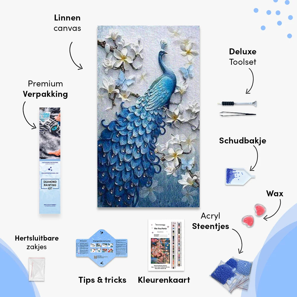 Blauer Pfau | Große Größe - SEOS Shop ®