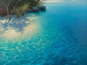 Diamantmalerei - Blaue Lagune